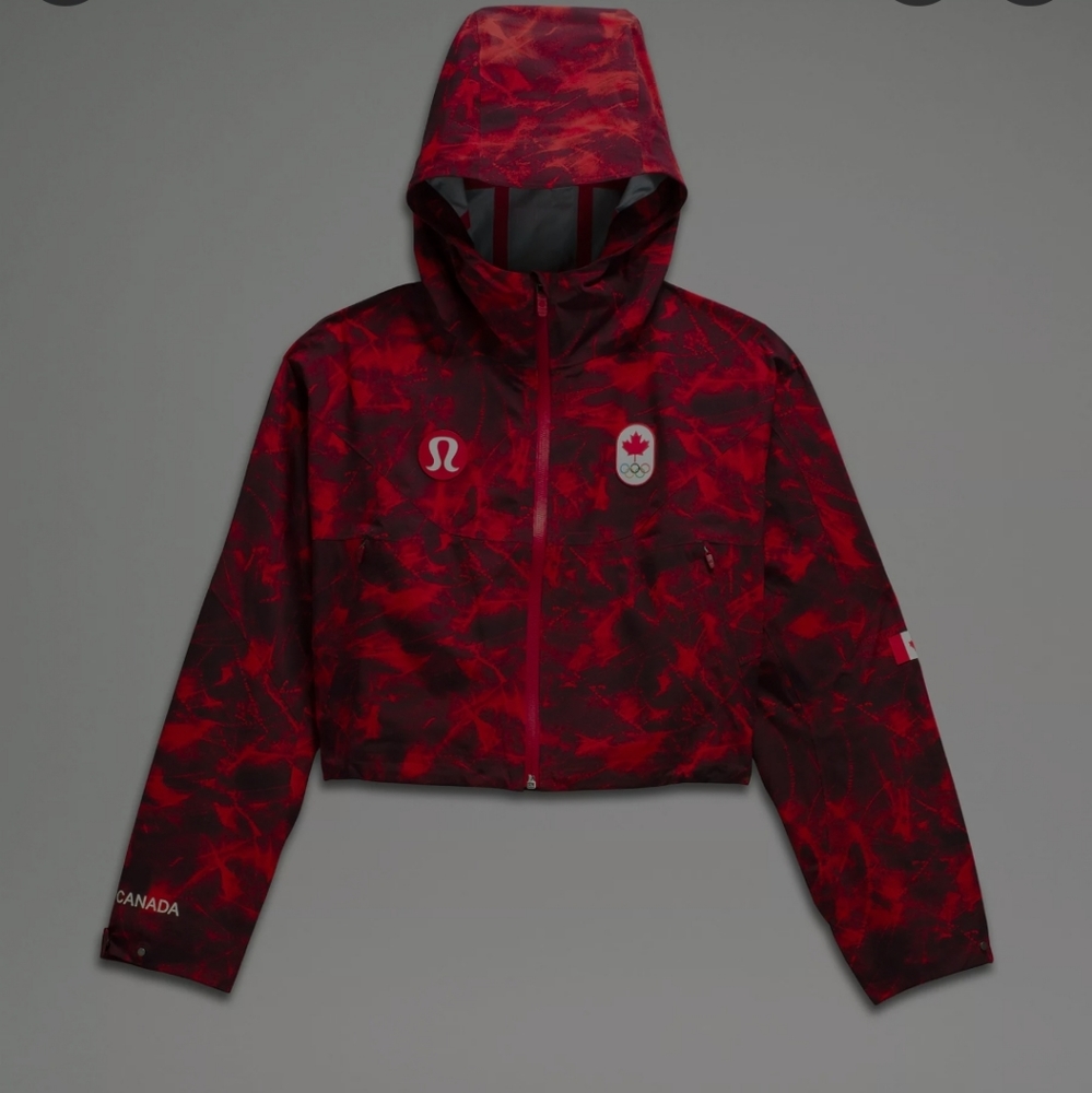 *NWOT* LULULEMON × TEAM CANADA OLYMPIC COLLECTION SIZE 10 CROPPED HOODED JACKET